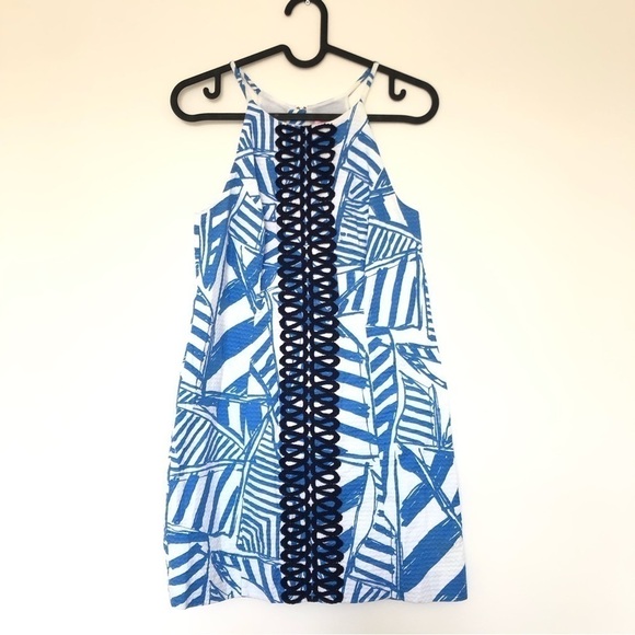 Lilly Pulitzer Annabelle Bay Blue Yacht Shift Dress - Picture 4 of 13